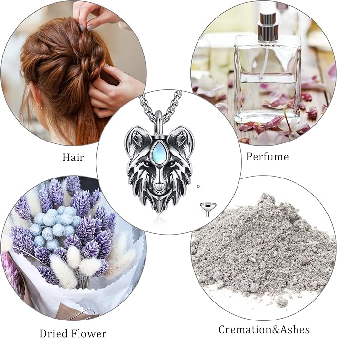 CUOKA MIRACLE Urn Necklace Ashes Sterling Silver Skull Urn Necklace Personalized Cremation Memorial Skull Ash Keepsake Pendant Cremation Jewelry