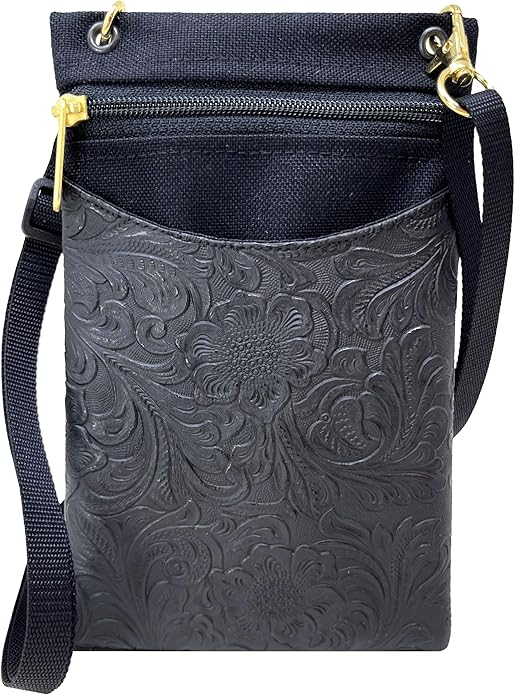 Danny K. Women's Tapestry Crossbody Cell Phone or Passport Purse, Handmade in USA