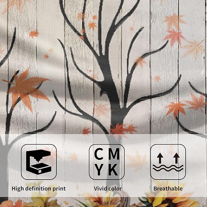 Giwawa Autumn Pumpkin Hand Towels Buffalo Check Bathroom Towel Set of 2 Kitchen Dish Towel Soft Small Bath Guest Towel for Hotel Spa Gym Sport