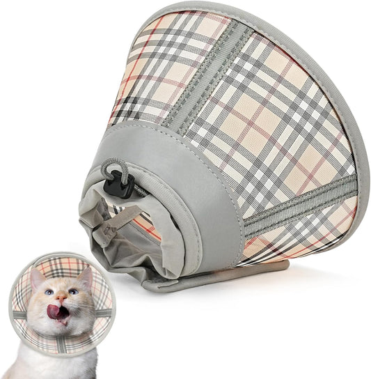 Cat Cone Collar Soft, Cat Recovery Collar for Large Medium Small Cats Kittens, Pet Cone Alternative After Surgery