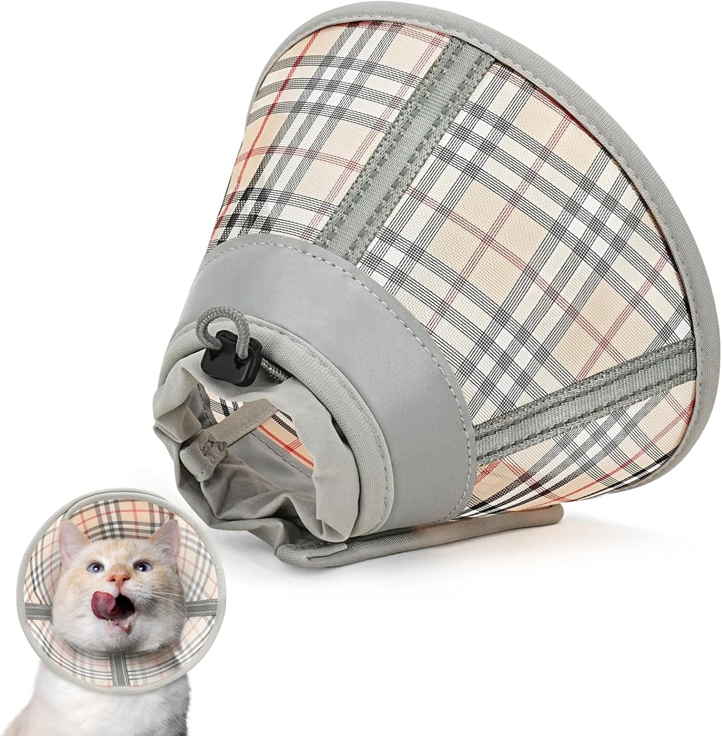 Cat Cone Collar Soft, Cat Recovery Collar for Large Medium Small Cats Kittens, Pet Cone Alternative After Surgery