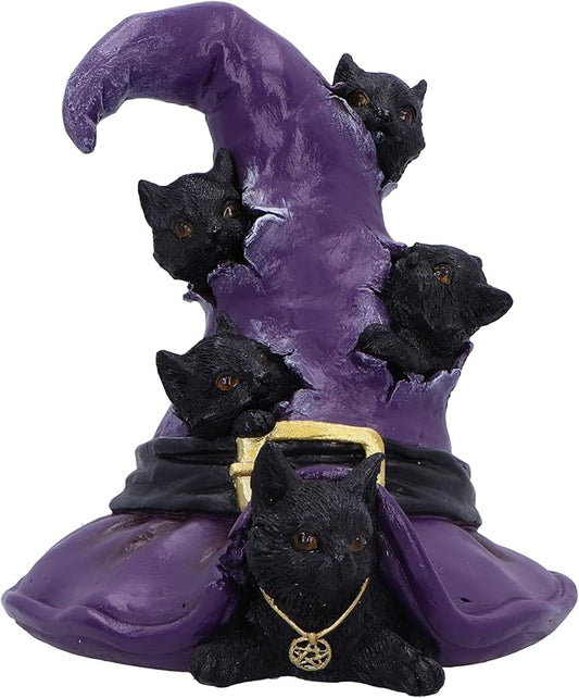 Nemesis Now Magical Mischief 14cm, Resin, Black, Cat Figure, Black Cat Ornament, Collectable Cat Giftware, Cast in The Finest Resin, Expertly Hand-Painted, 13cm, U6739A24