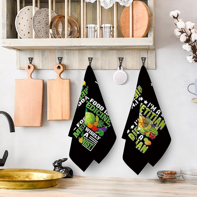 Funny Vegetable Kitchen Towels Set of 2, Soft Absorbent Decorative Dish Towels Hand Towels Cute Tea Towels Housewarming Gifts Farmhouse Bathroom Holiday Home Decor 16"x24"