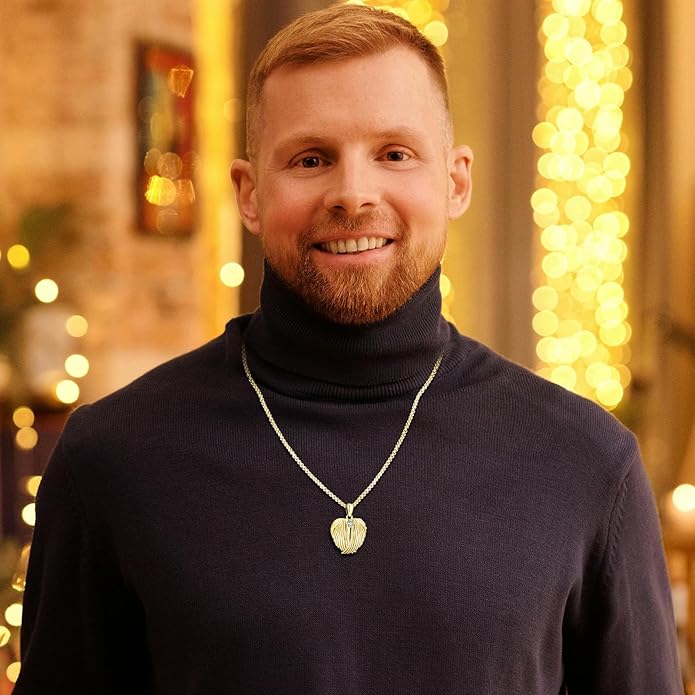 Picture Locket Necklace for Women Men Rose 14K Real Gold 925 Sterling Silver Jewelry Heart Locket Necklace that Holds Pictures Tree of Life Viking Wolf Celtic Knot St Christopher St Michael Pendant