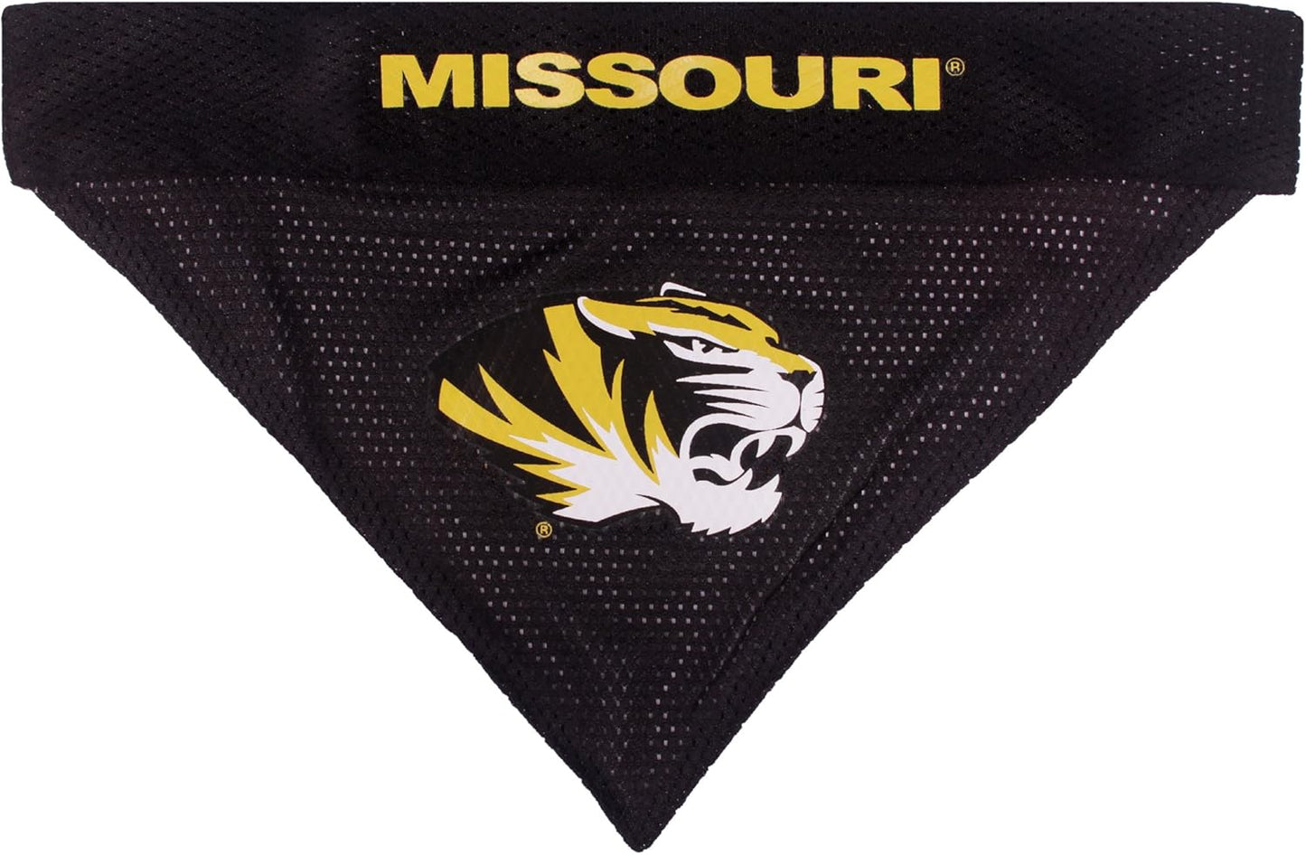 Pets First Collegiate Pet Accessories, Reversible Bandana, Missouri Tigers, Small/Medium