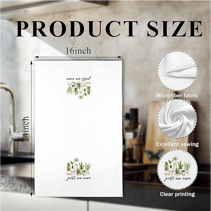 Plant Lover Gifts Kitchen Towels, Plat Mom Lady Gifts Dish Tea Towels for Kitchen Decor, Gardener Gift Hand Towels for Bathroom Decor, 16x24 Inch