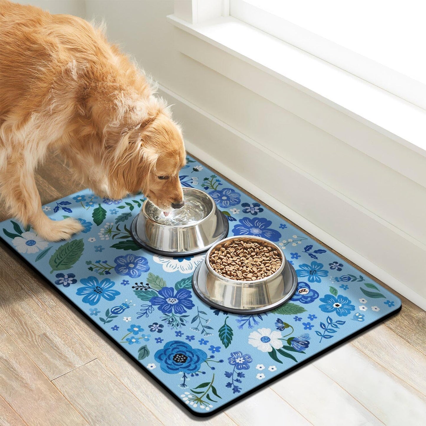 Dog Food Mats for Floors, Absorbent Dog Bowl Mat for Food and Water Dispenser Mat, Quick Dry Cat Food Mat Pet Supplies