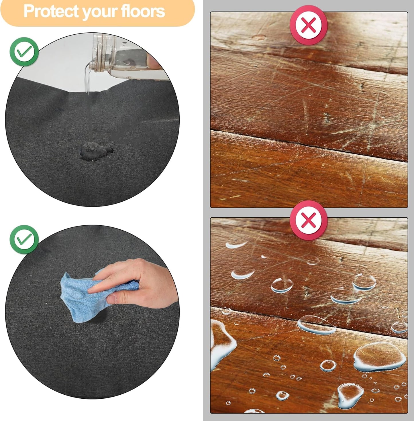 Dog Crate Mat Liner, Washable Pee Pads for Dogs, Absorbs Urine, Non-Slip, Waterproof Under Dog Crate Mat Floor Protector, Protects Floors from Wear and Scratches, (29"x42")