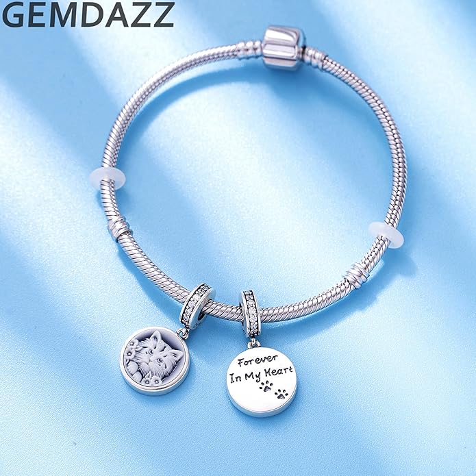 GEMDAZZ Animal Theme Charms in 925 Sterling Silver, Cute 3D Polar Bear, Frog, Cicada, Ladybug, Bee, Dragonfly Beads fit European Women Bracelet, Gift for Birthday/Christmas/Friends/Mom/Lover
