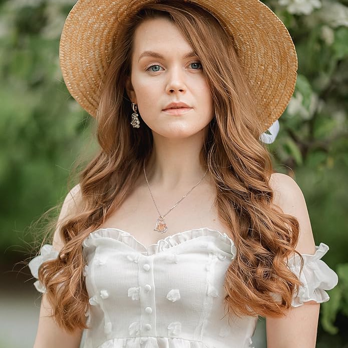 EUDORA Sterling Silver Mother Daughter Necklace for Women, Mama Son Daughter Necklace Pendant for Mom and Daughter,Mom Jewelry from Daughter Mother's Day Gift for Mother Daughter Aunt Grandma