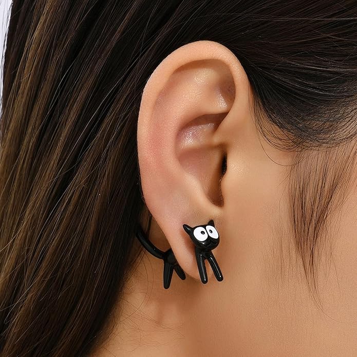 Cat Earrings for Women Trendy Stuff Mothers Day Gifts Funny Animal Stud Earrings Jewelry Gifts for Cat Lovers Birthday Christmas