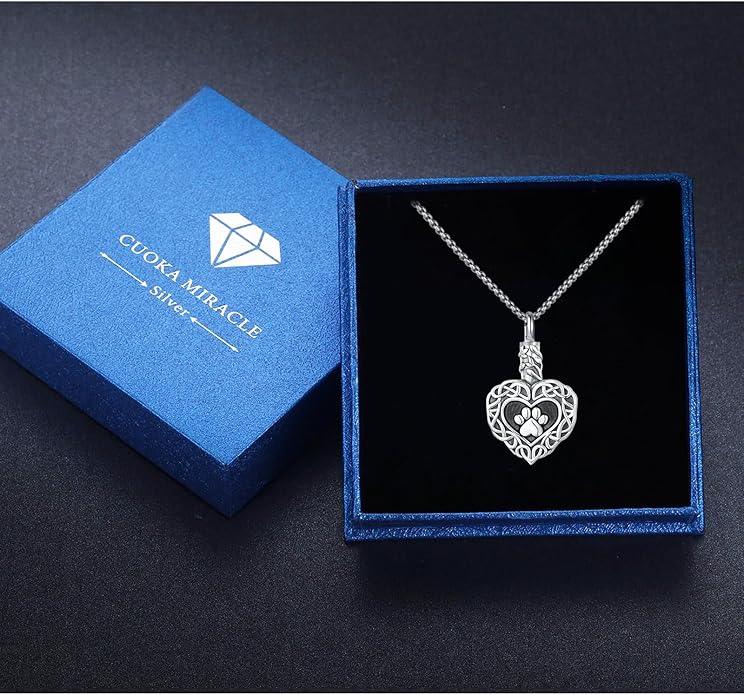 CUOKA MIRACLE Urn Necklace Ashes Sterling Silver Skull Urn Necklace Personalized Cremation Memorial Skull Ash Keepsake Pendant Cremation Jewelry