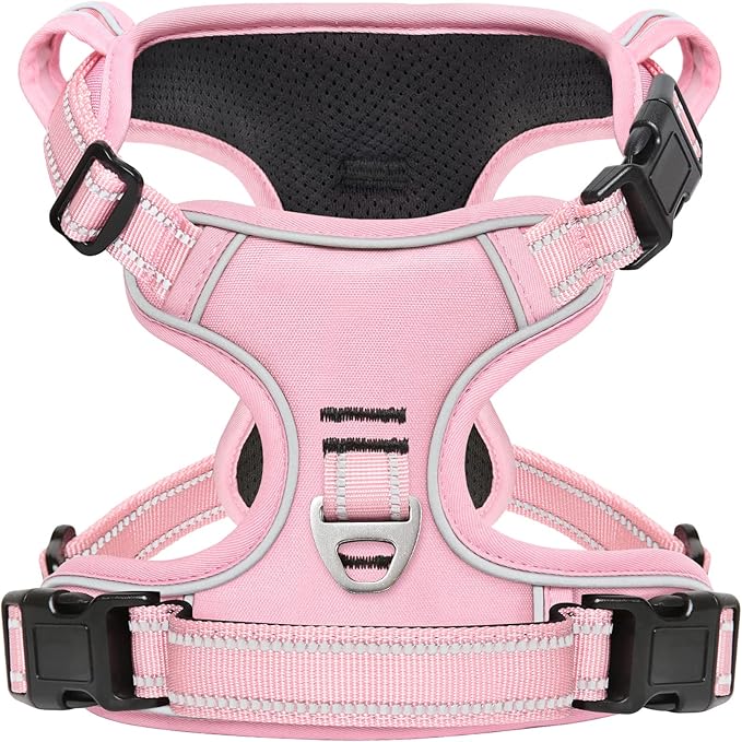 No Pull Dog Harness, No Choke Front Lead Dog Reflective Harness, Adjustable Soft Padded Pet Vest with Easy Control Handle for Small Medium Large Dogs, X-Large (Pack of 1)
