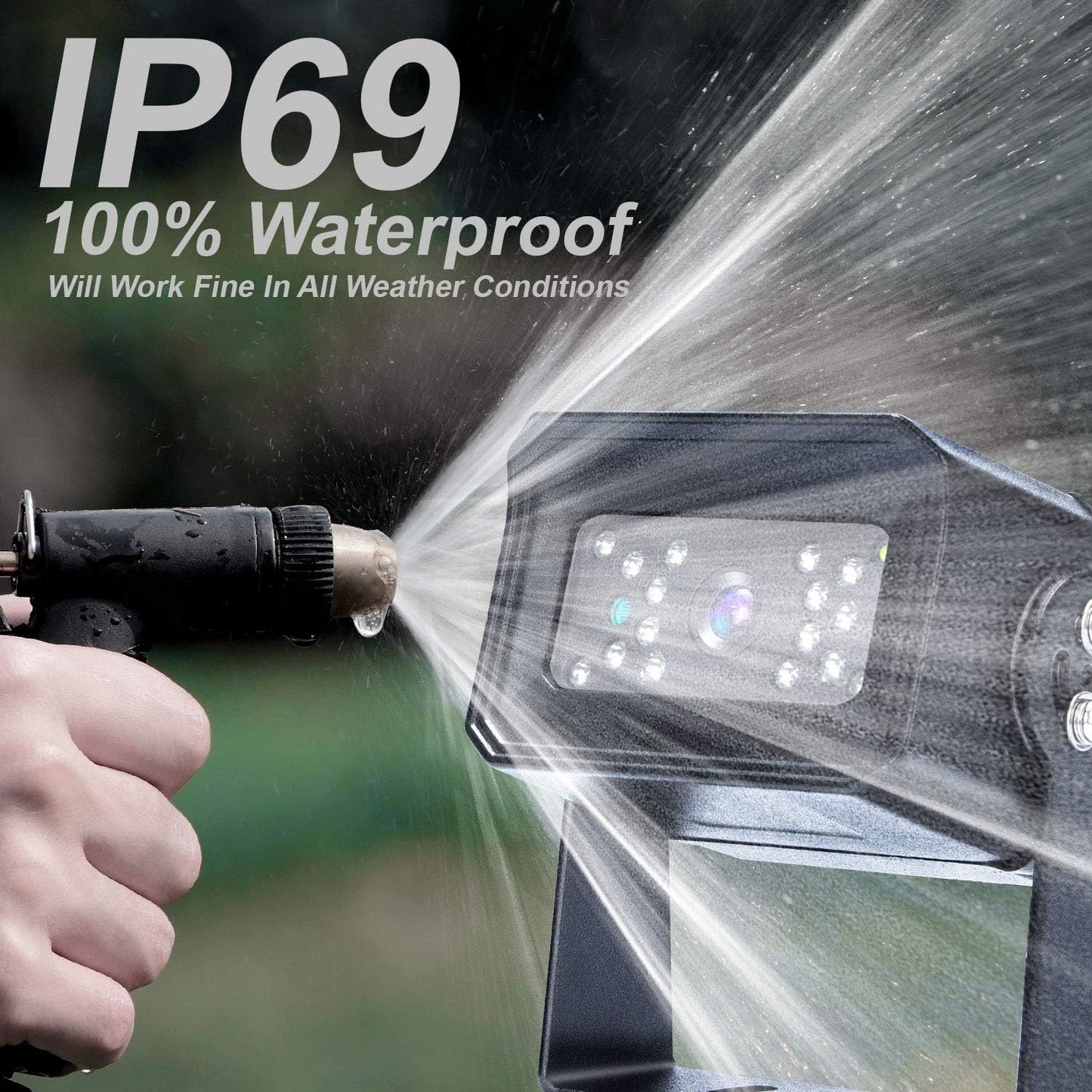 Digital Wireless Backup Camera System, No Interference, IP69k Waterproof Wireless Rear View Camera, 7’’ Display Wireless Reverse Monitor for RV/Truck/Trailer/Bus/Motorhome/5th Wheel/Pickup/Van