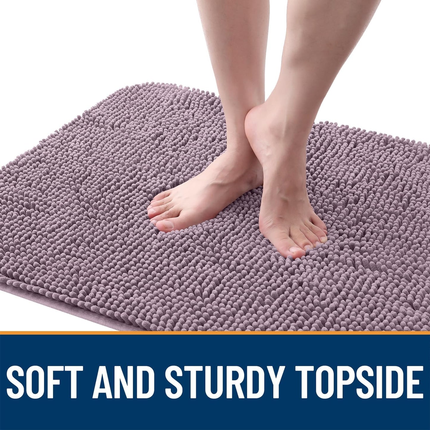 OLANLY Dog Door Mat for Muddy Paws 30x17, Absorbs Moisture and Dirt, Absorbent Non-Slip Washable Doormat, Quick Dry Chenille Mud Mat for Dogs, Entry Indoor Entryway Carpet for Inside Floor, Deep Plum