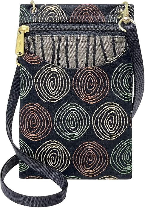 Danny K. Women's Tapestry Crossbody Cell Phone or Passport Purse, Handmade in USA