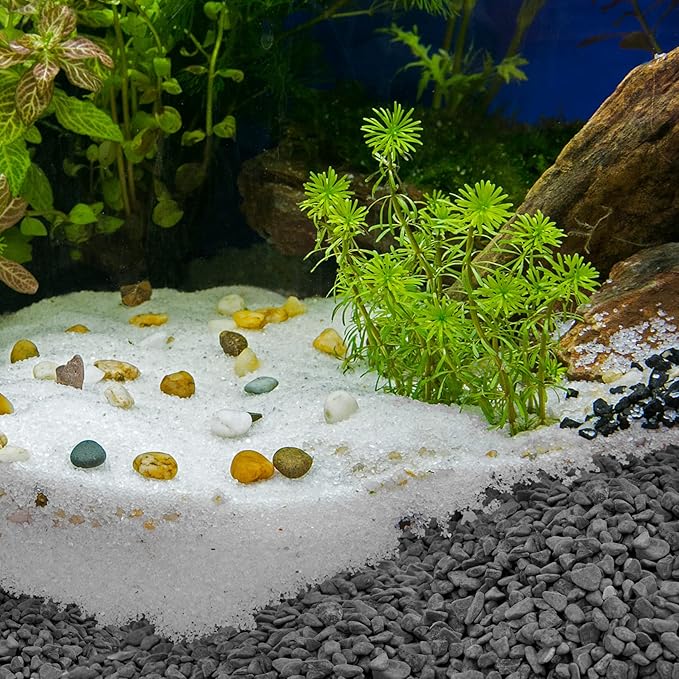 Mr. Fireglass Natural Decorative Gray Bean Pebbles, 1/5" Gravel Size River Rocks for Plants, Garden, Landscaping, Aquariums and Outdoor Decor (5-lb Bag)