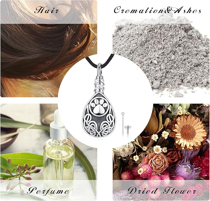 CUOKA MIRACLE Urn Necklace Ashes Sterling Silver Skull Urn Necklace Personalized Cremation Memorial Skull Ash Keepsake Pendant Cremation Jewelry