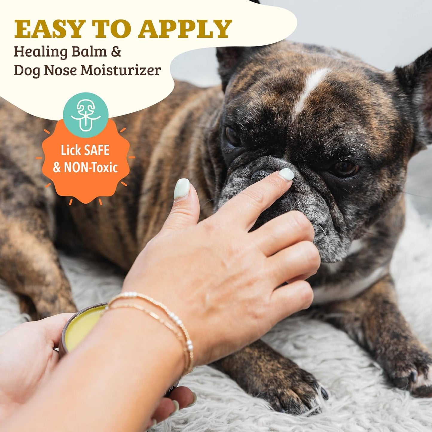 Natural Dog Company Snout Soother, Dog Nose Balm, Wax & Cream for Dry, Cracked Noses, Heals & Moisturizes with Shea Butter & Coconut Oil, Lick-Safe Nose Butter, Made in USA, 2 oz. Tin