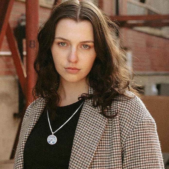 Picture Locket Necklace for Women Men Rose 14K Real Gold 925 Sterling Silver Jewelry Heart Locket Necklace that Holds Pictures Tree of Life Viking Wolf Celtic Knot St Christopher St Michael Pendant