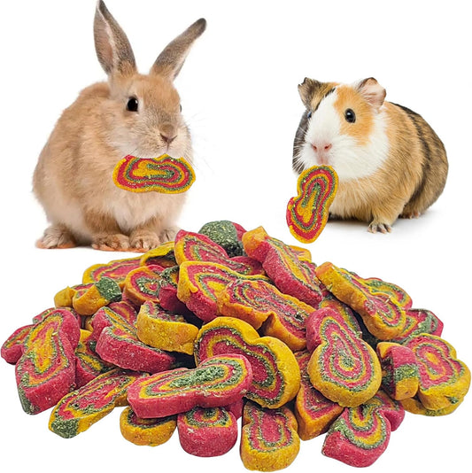 Fhiny Rabbit Chew Toys Mixed Forage Beetroot Carrot and Pumpkin Bunny Treats for Hamsters Guinea Pigs Chinchillas and Other Small Rodents Teeth Grinding (0.29lb/130g)