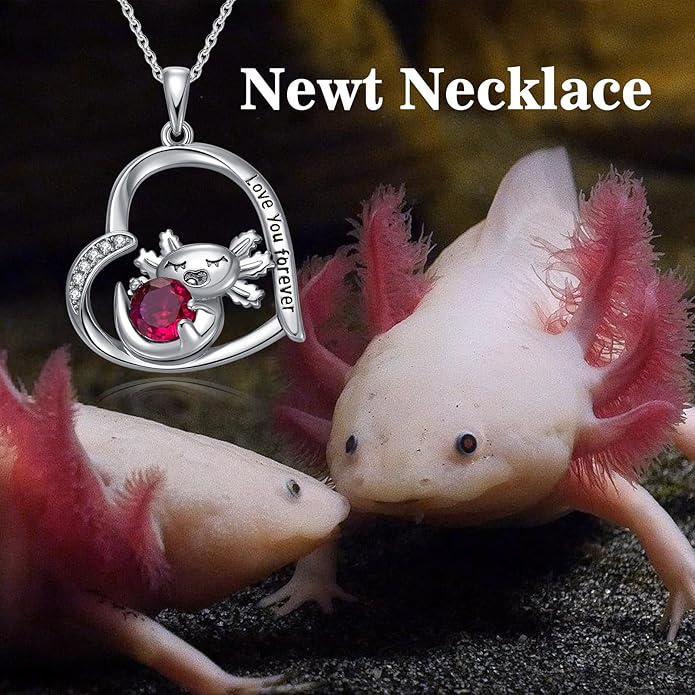 Cat Squirrel Llama Raccoon Tiger Cheetah Elephant Fox Sloth Koala Monkey Horse Dinosaur Axolotl Necklace Animal Pendant Heart Necklace 925 Sterling Silver