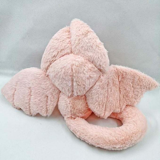 PEACH CAT Cute Pink Bat Bunny Plush Pillow Kawaii Bat Rabbit Stuffed Animal for Kids 16"