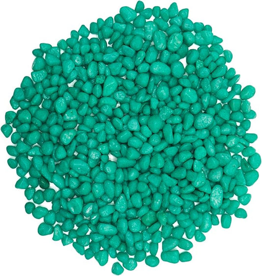 Green Pebbles for Crafts, 0.9 Pound Natural Polished Aquarium Gravel, Decorative Pebbles for Indoor Plants, Turtle Tank, Vase, Succulents Cactus, Garden Landscaping