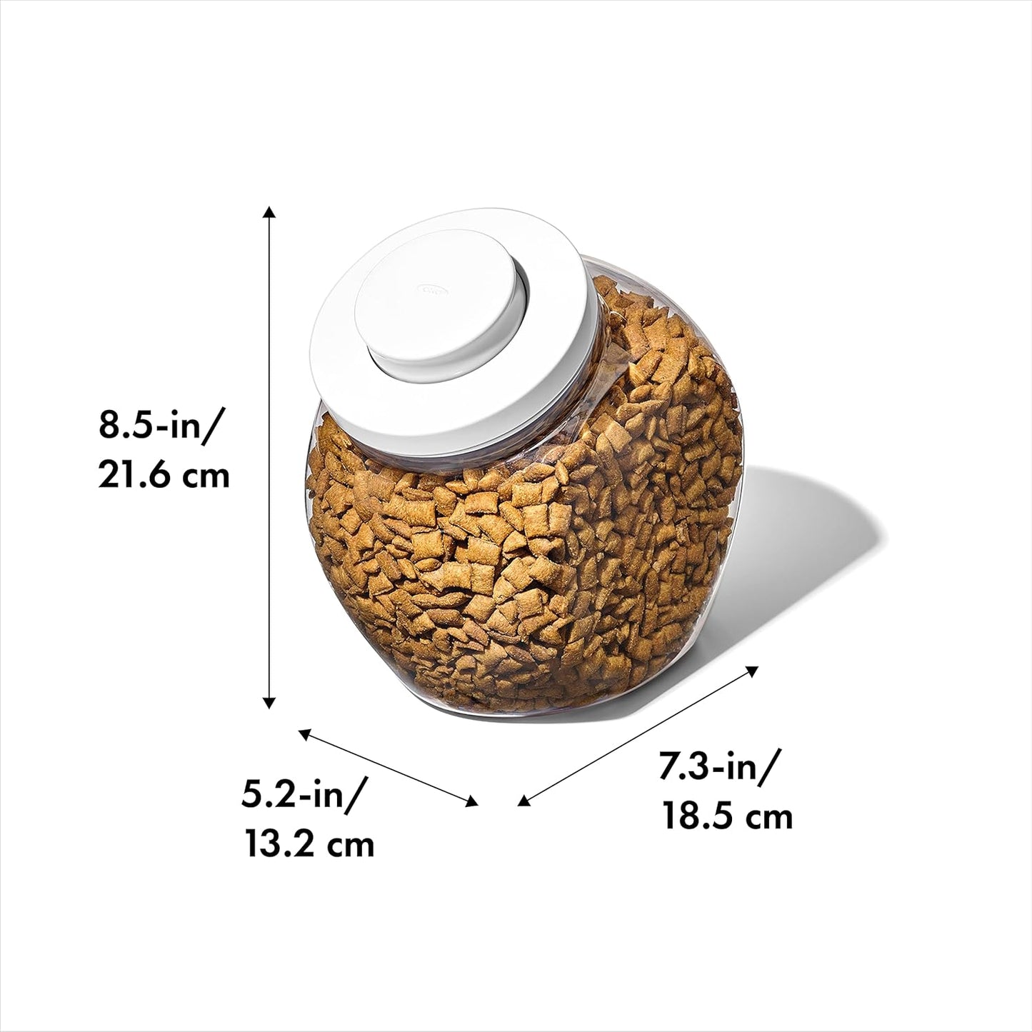 OXO Good Grips Pet POP Container – 3.0 Qt/2.8 L | Ideal for up to 2lbs of treats | Airtight Dog and Cat Food Storage Container | BPA Free