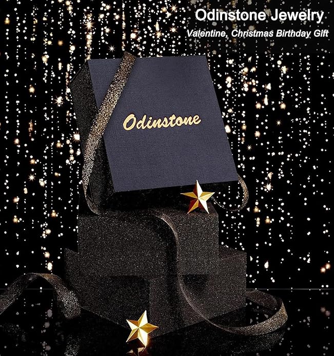 Odinstone Cat Necklace, S925 Sterling Silver Cat on Moon Pendant with Cubic Zirconia, Cat Jewelry Mothers Day Gifts for Mum with Gift Package - I Love You Forever