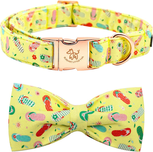 Elegant Little Tail Bowtie Dog Collar - Summer Cute Bow for Small to Large Dogs