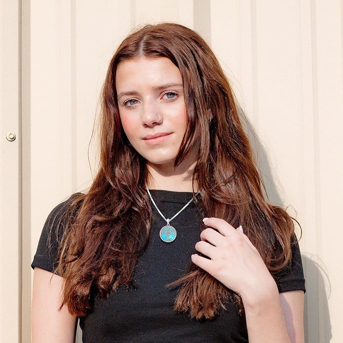 Picture Locket Necklace for Women Men Rose 14K Real Gold 925 Sterling Silver Jewelry Heart Locket Necklace that Holds Pictures Tree of Life Viking Wolf Celtic Knot St Christopher St Michael Pendant