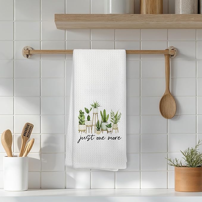 Plant Lover Gifts Kitchen Towels, Plat Mom Lady Gifts Dish Tea Towels for Kitchen Decor, Gardener Gift Hand Towels for Bathroom Decor, 16x24 Inch