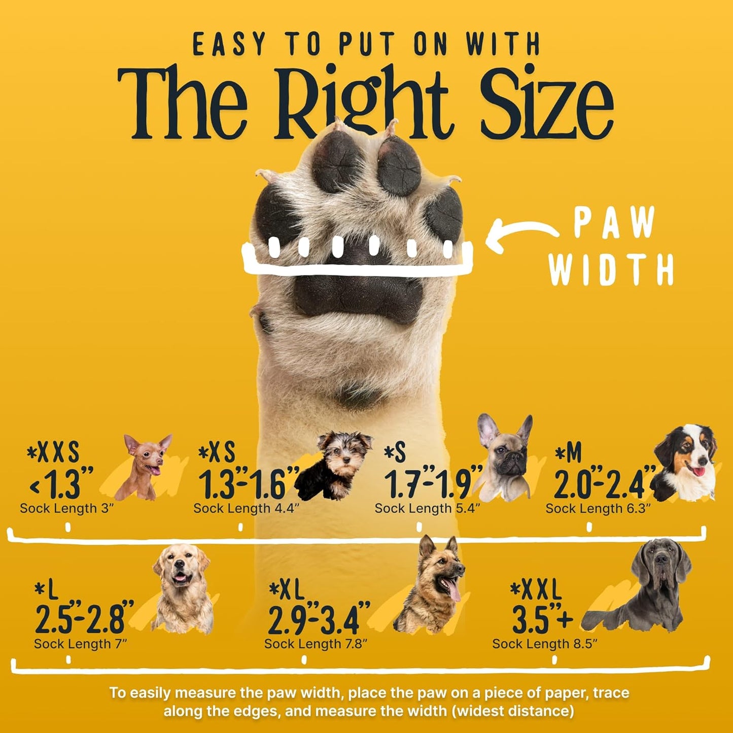 DOK TigerToes Premium Non-Slip Dog Socks for Hardwood Floors - Extra-Thick Grip That Works Even When Twisted - Prevents Licking, Slipping, and Great for Dog Paw Protection (Cool Caramel, X-Large)