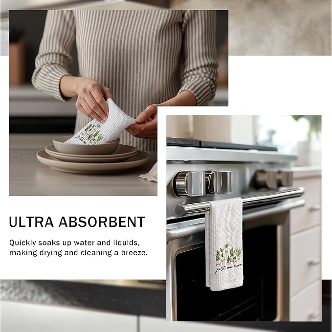 Plant Lover Gifts Kitchen Towels, Plat Mom Lady Gifts Dish Tea Towels for Kitchen Decor, Gardener Gift Hand Towels for Bathroom Decor, 16x24 Inch