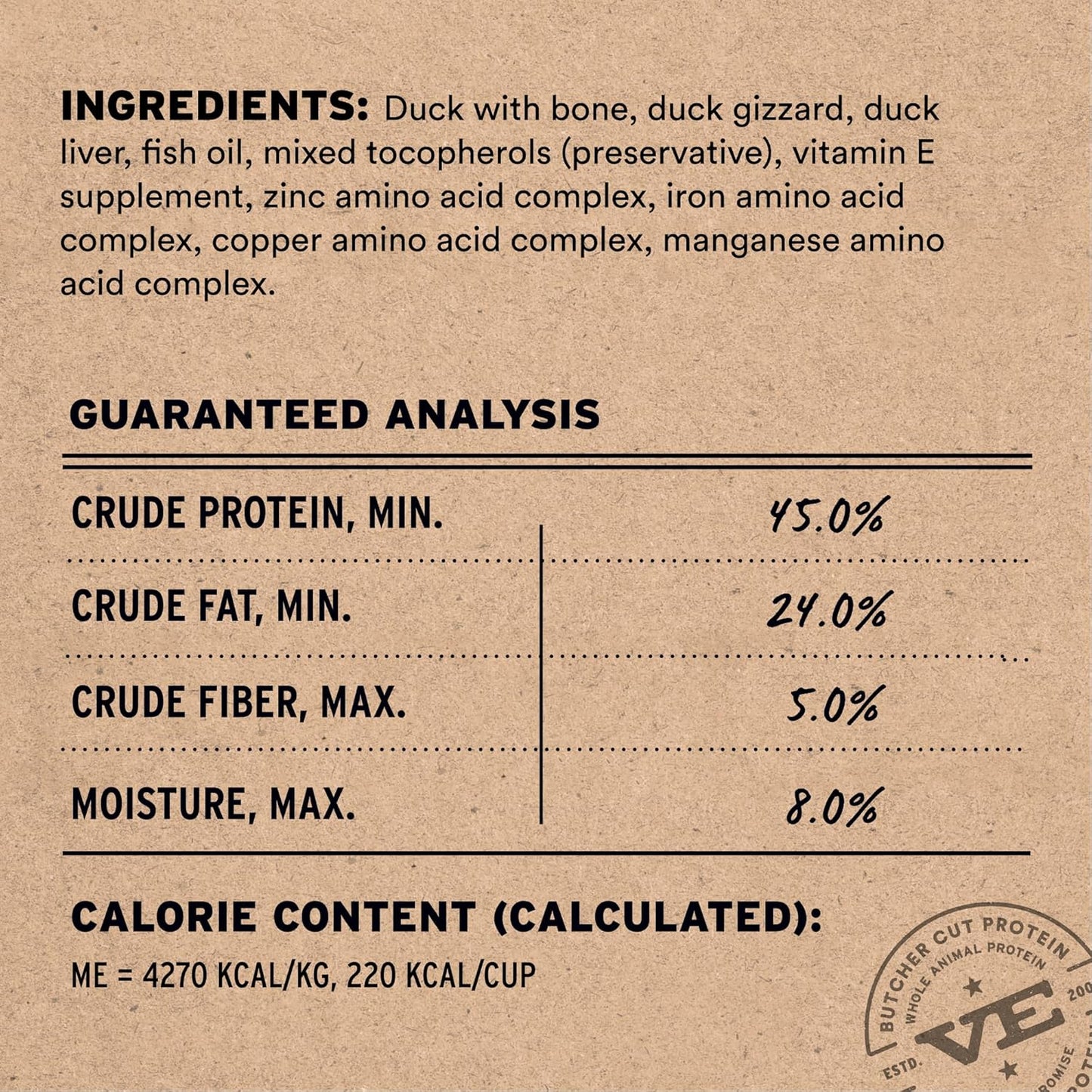 Vital Essentials Freeze-Dried Raw Duck Meal or Mixer Dog Food Crunchy Mini Nibs, 5.5 oz