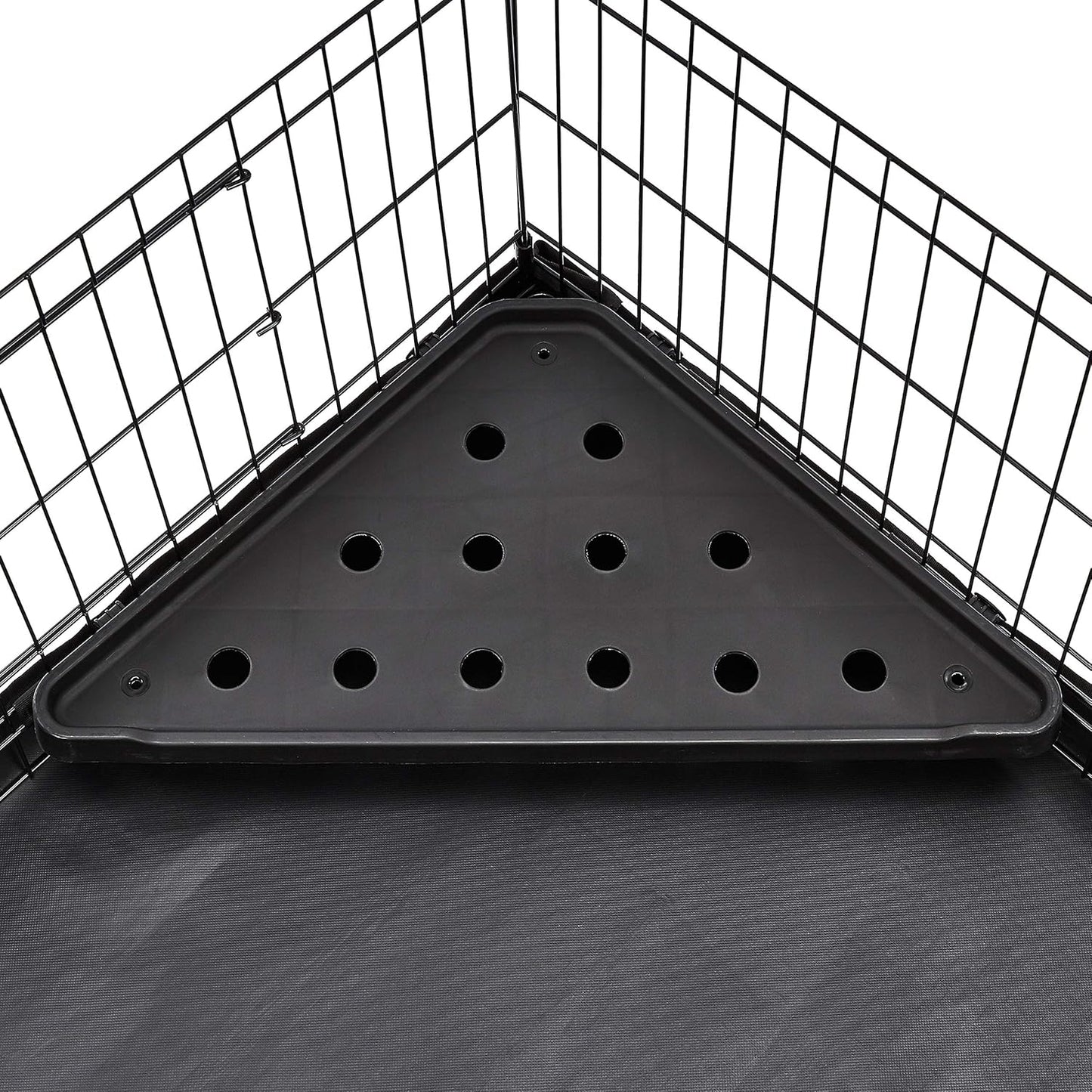 Amazon Basics Leakproof Canvas Bottom Guinea Pig Pet Cage with Divider Set, Black, 47.6"L x 24.2"W x 14.0"H