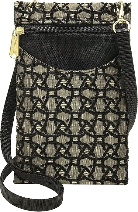 Danny K. Women's Tapestry Crossbody Cell Phone or Passport Purse, Handmade in USA