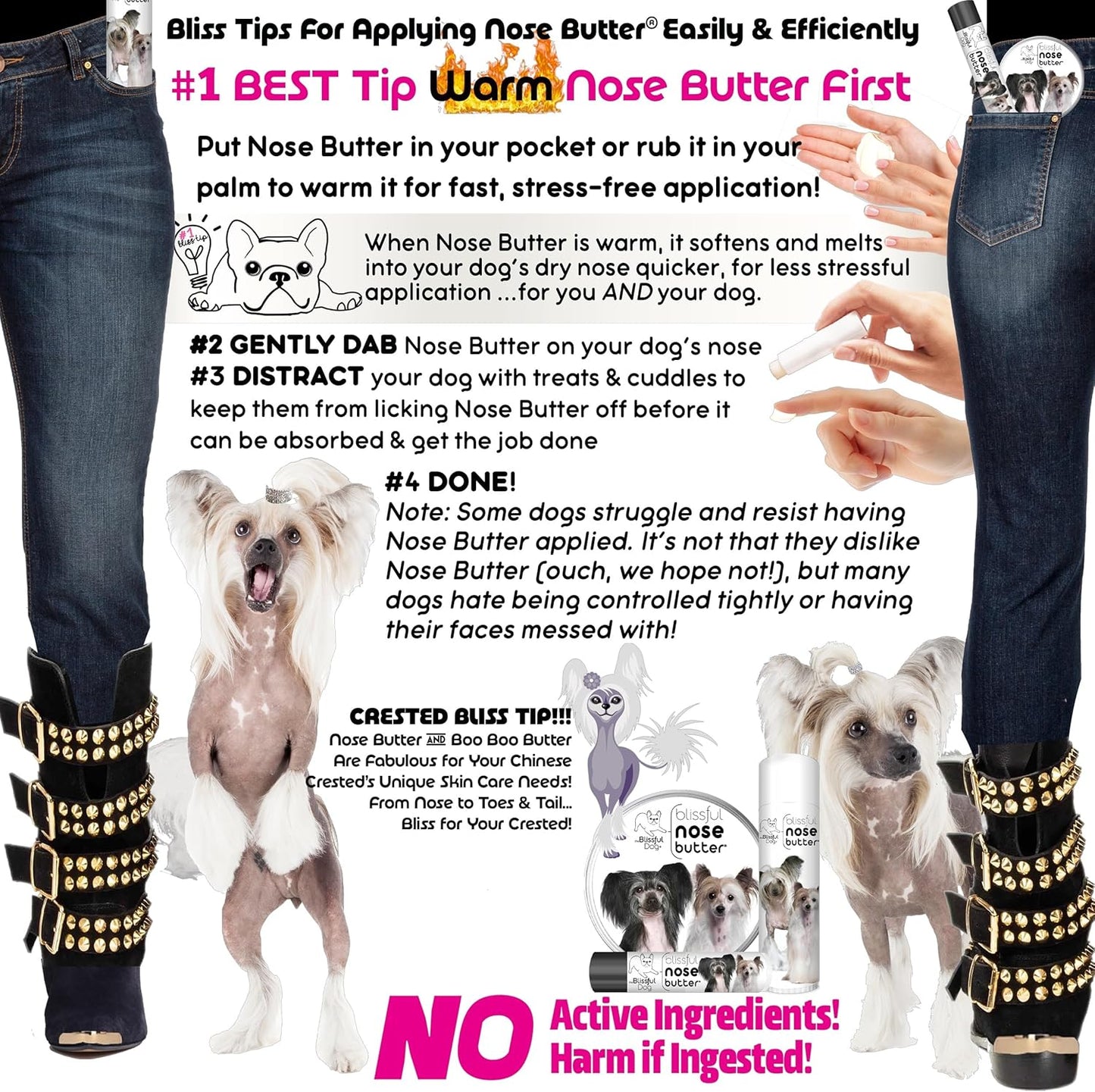 The Blissful Dog Chinese Crested Unscented Nose Butter, 0.50-Ounce