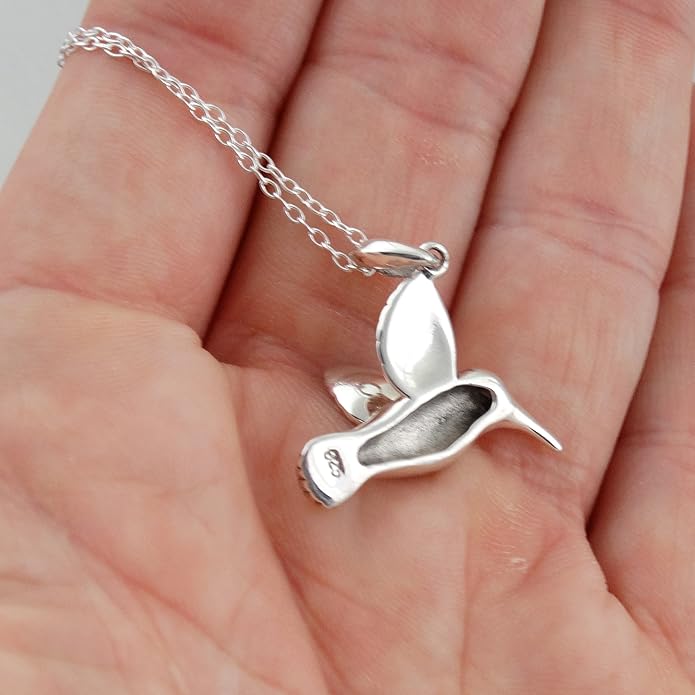FashionJunkie4Life Sterling Silver Bird Pendant Necklaces for Women