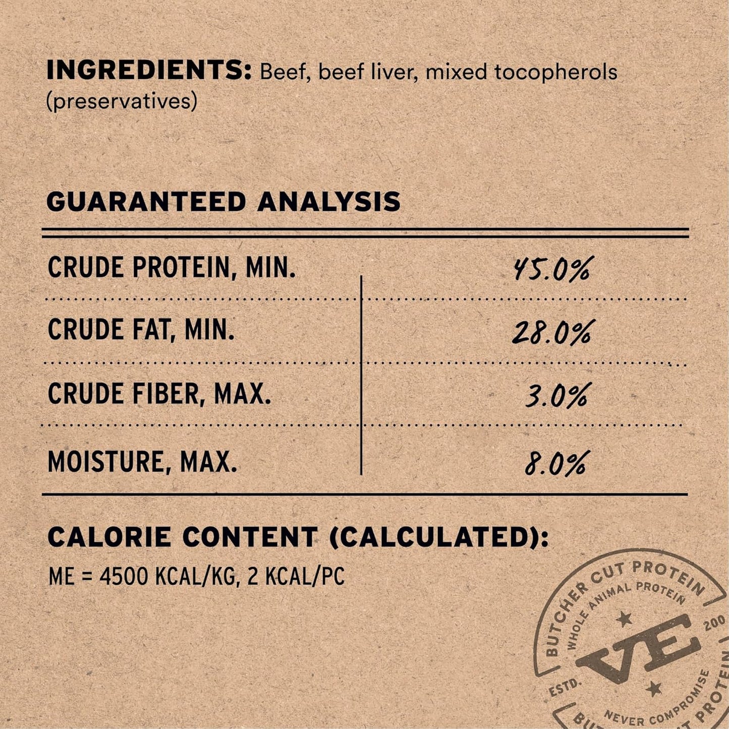 Vital Essentials Beef Bites Dog Treats, 6.2 oz | Freeze-Dried Raw | Single Protein | Premium Quality High Protein Training Treats | Grain Free, Gluten Free, Filler Free