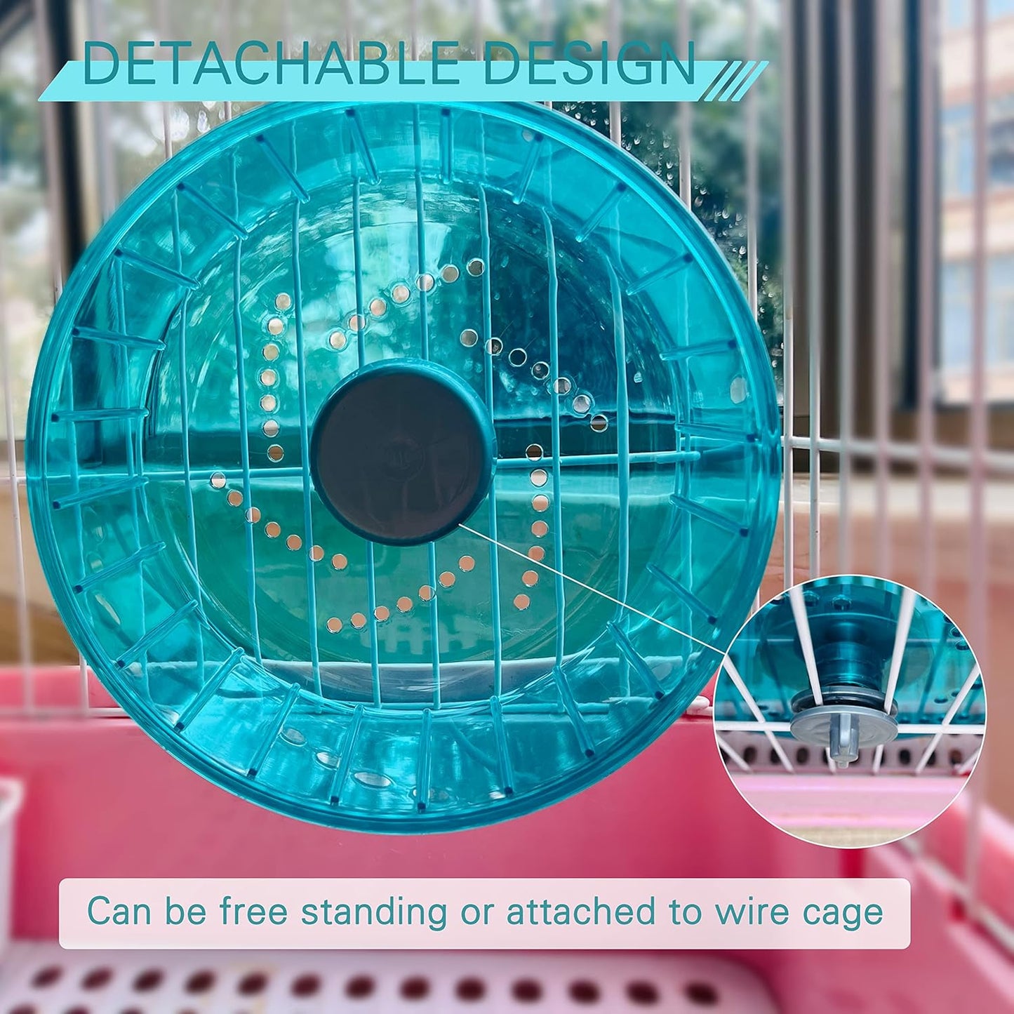 Petest Hamster Exercise Wheel, Silent Spinner Hamster Running Wheels, Diameter 8.3 inch, Green