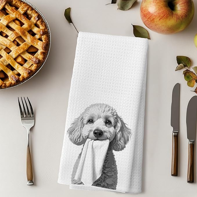 Funny Goldendoodle Dog Hand Towels, You Will Never Pee Alone Funny Bathroom Hand Towels, Goldendoodle Gifts, Dog Bathroom Decor, 16x24 Inches