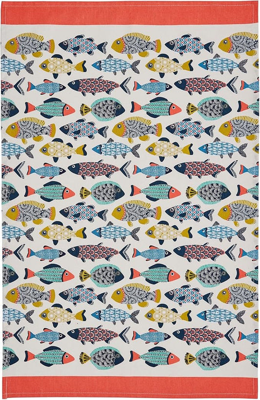 Ulster Weavers Aquarium Tea Towel, 100% Cotton - with Cute Multicoloured Fish Animal Design - Kitchen and Cooking Gifts for Bakers & Chefs - Homeware & Kitchenware Range