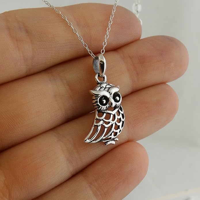 FashionJunkie4Life Sterling Silver Bird Pendant Necklaces for Women