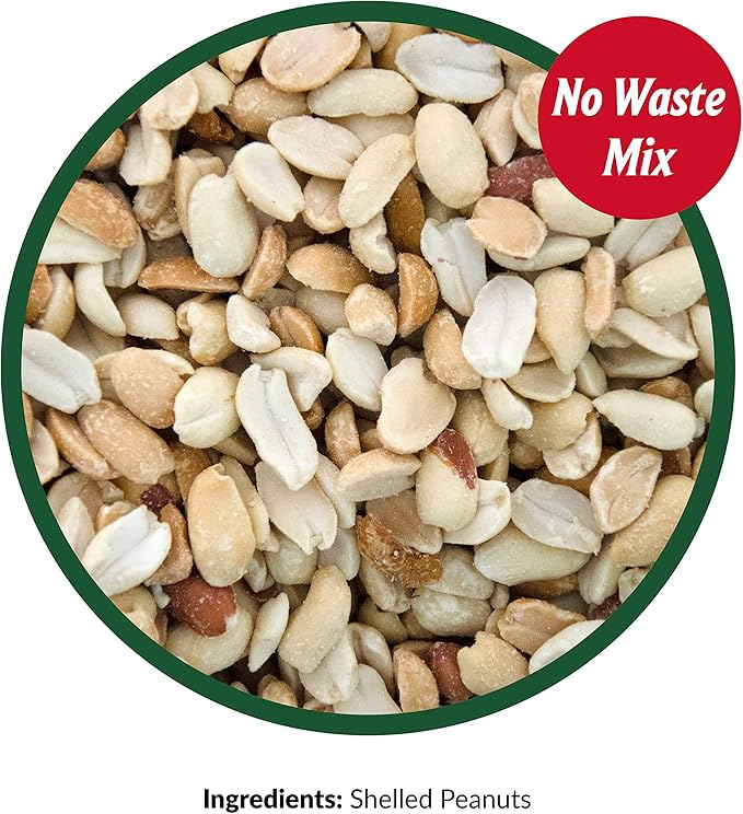Lyric Peanut Pieces Wild Bird Seed - No Waste Bird Food - Attracts Titmice, Woodpeckers, Chickadees & More - 15 lb bag