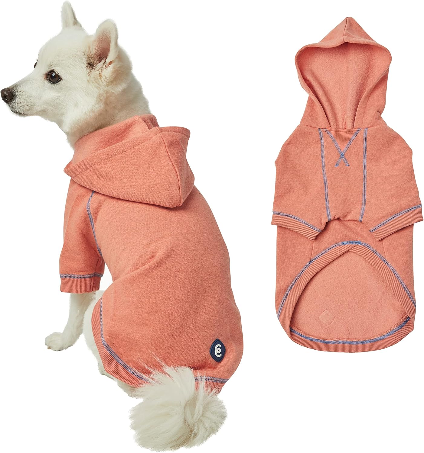 Blueberry Pet Dog Hoodie – 20″ Cotton‑Blend Mid‑Weight Sweatshirt with Hood, Award‑Winning Small‑Dog Jacket, Machine‑Washable