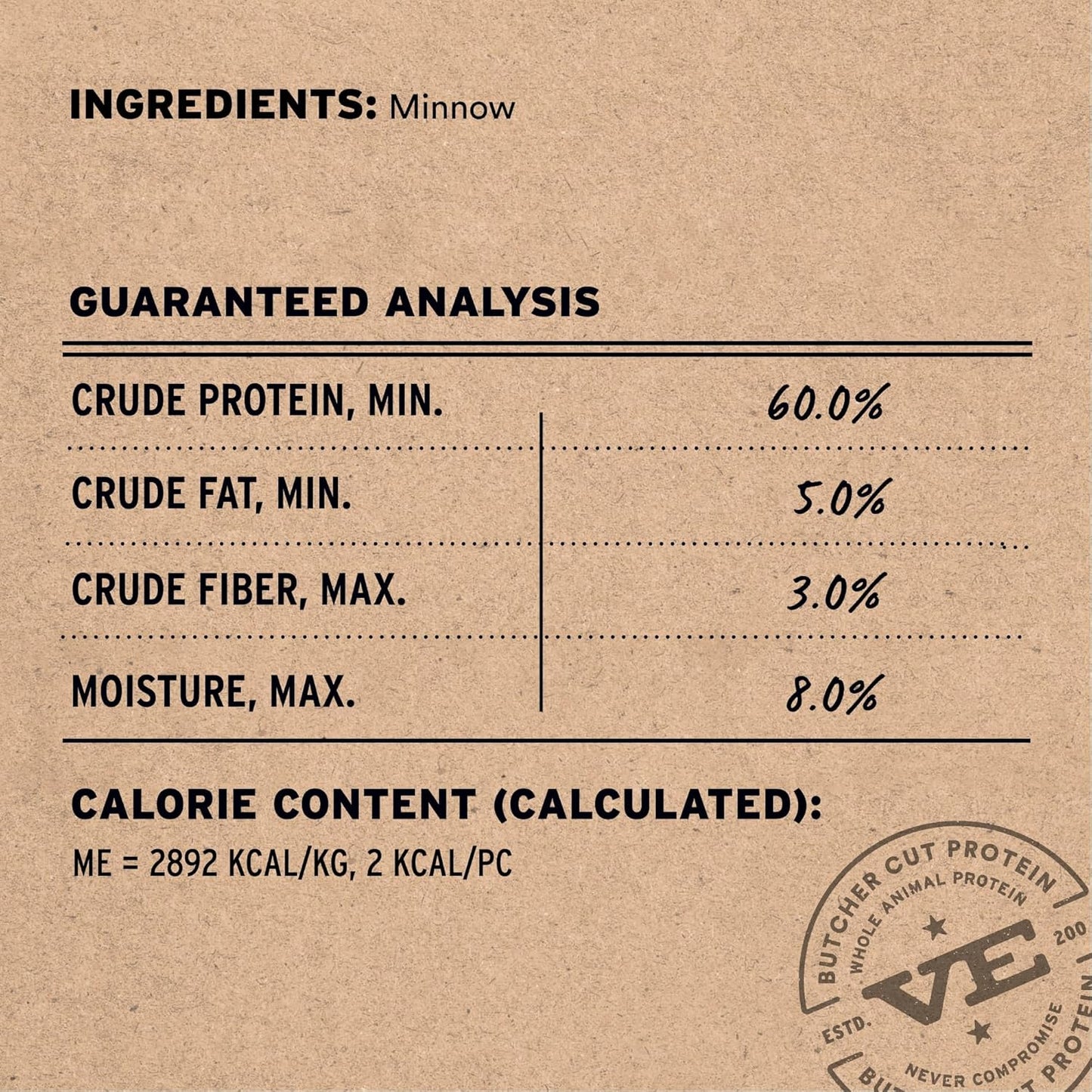 Vital Essentials Minnows Cat Treats, 1 oz | Freeze-Dried Raw | Single Ingredient | Grain Free, Gluten Free, Filler Free