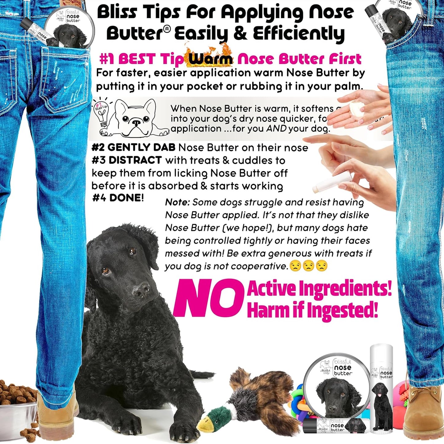 The Blissful Dog Curly Coat Retriever Unscented Nose Butter, 16oz