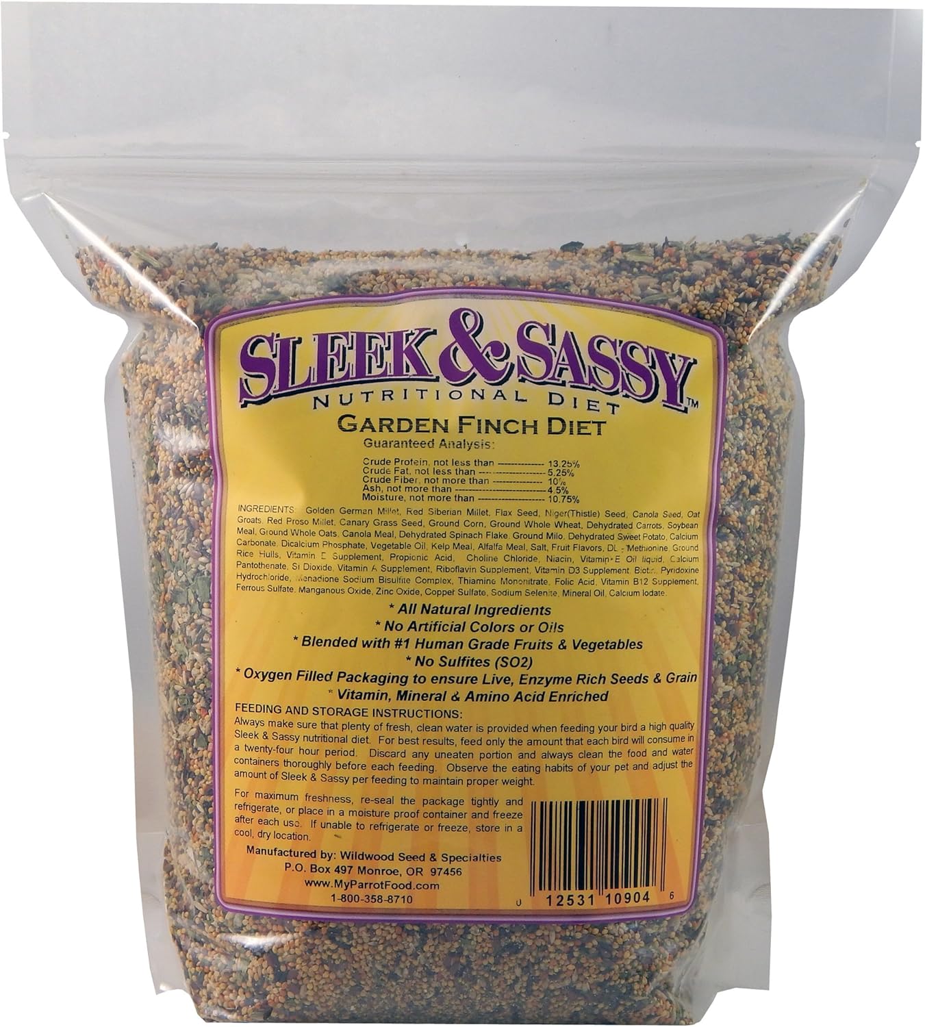 SLEEK & SASSY Garden Finch Bird Food (4 lbs.)